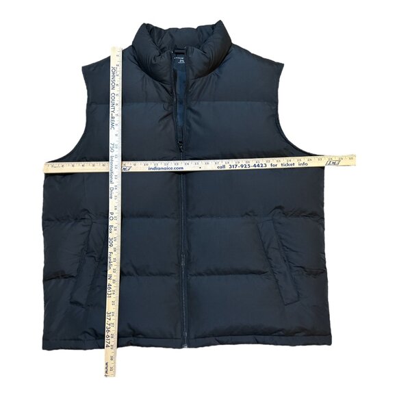 Land's End Black Down Blend Full Zip 2-Pocket Puffer Vest Jacket Men's 2XL 50-52 - Picture 6 of 6